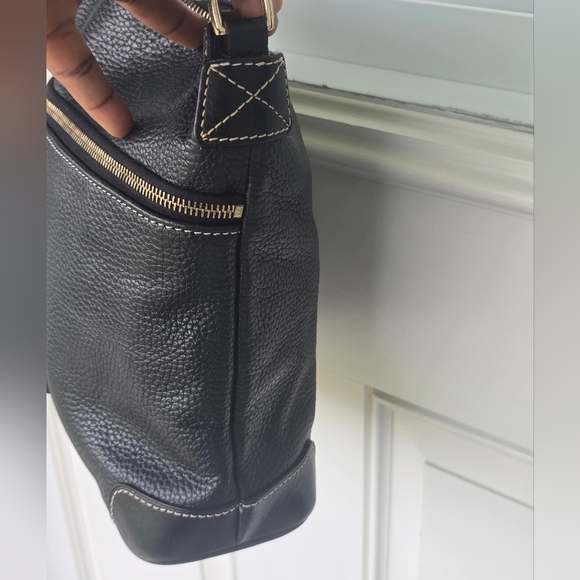 Dooney & Bourke Black Pebble Grain Crossbody Shoulder Bag Black Pockets - Picture 6 of 16